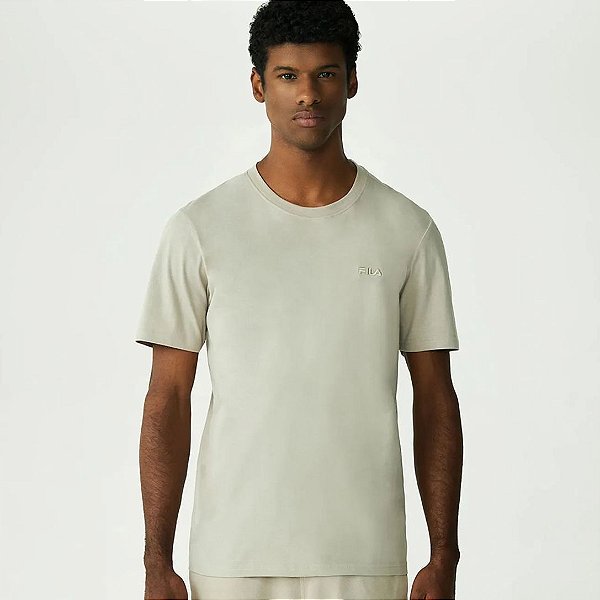 Camiseta Fila Regular Classic Masculina Caqui Claro