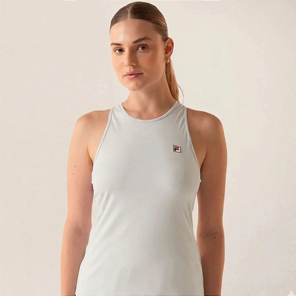 Regata Fila Tennis Basic Feminina Cinza Glacial