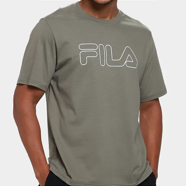 Camiseta Fila Regular Letter Outline Masculina