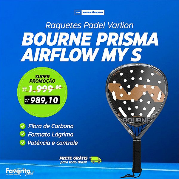 Raquete de Padel Varlion Bourne Summum Prisma Airflow My S