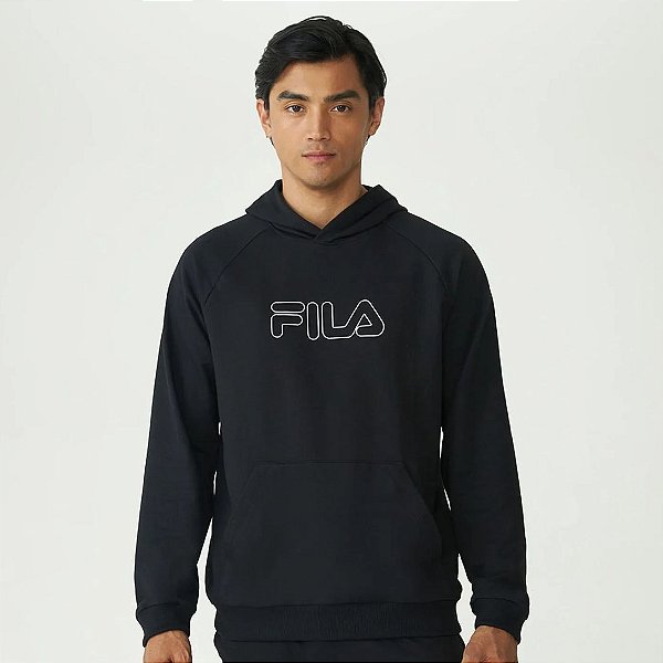 Casaco com Capuz Fila Outline Light Masculino - Preto