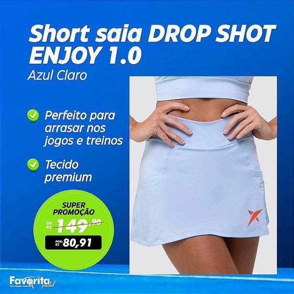 Short saia DROP SHOT ENJOY 1.0 Azul Claro