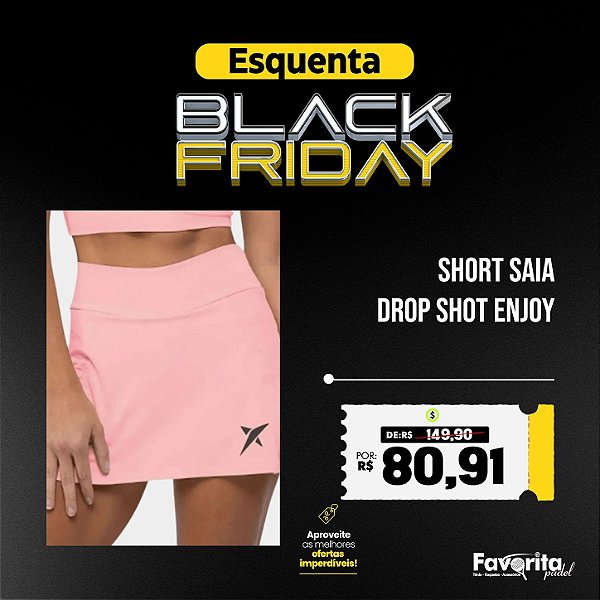 Short saia DROP SHOT ENJOY 1.0 Rosa Claro