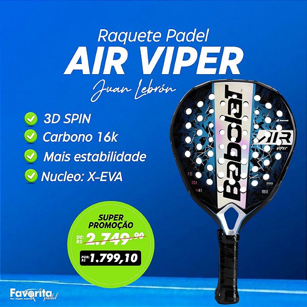 Raquete de Padel Babolat Air Viper Azul