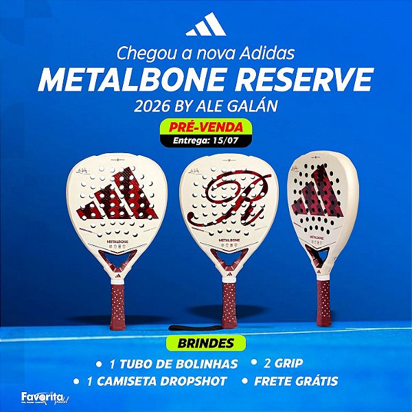 [PRÉ-VENDA] Raquete de Padel Adidas Metalbone Reserve 2026 By Ale Galan
