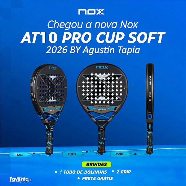 Raquete de Padel Nox At10 Pro Cup Soft 2026 Agustín Tapia
