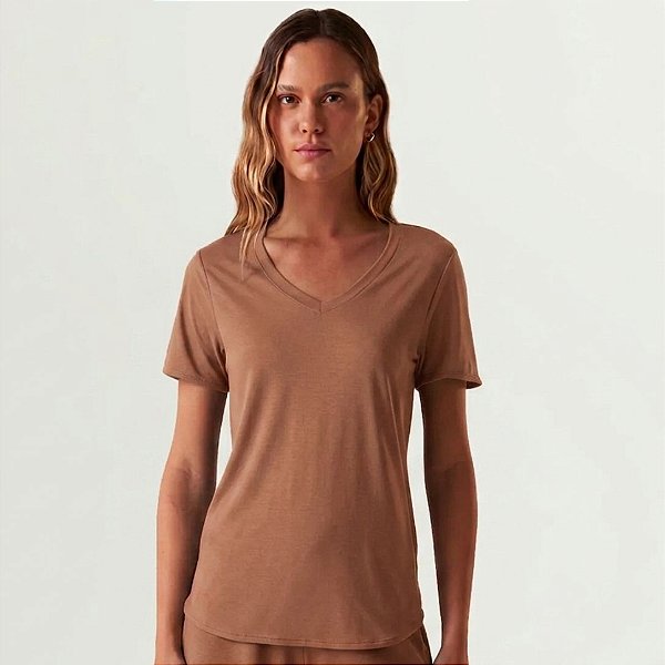 Camiseta Fila Crepe Flow Feminina Marrom Claro