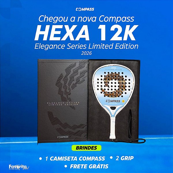 Raquete de Padel Compass Hexa 12k - Elegance Series Limited Edition 2026