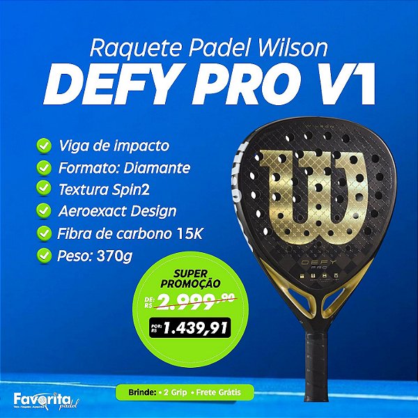 Raquete de Padel Wilson DEFY Pro V1