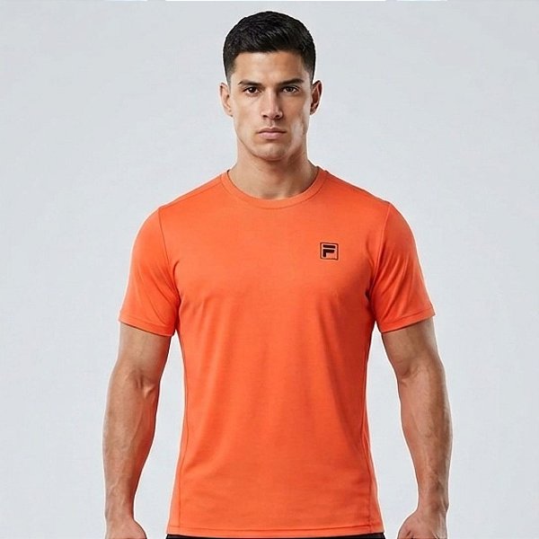 Camiseta Fila Reflective Core Run Masculina Vermelho Medio