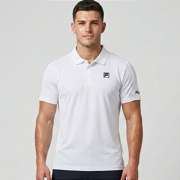 Polo Fila Tennis Line III Masculina Branco