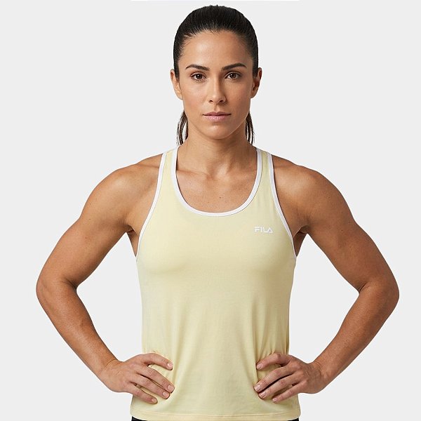 Regata Fila Line Basic Sports Feminina Amarelo Pastel