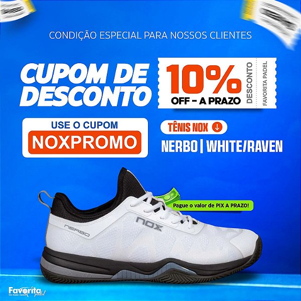 Tênis de Padel NERBO | NOX White/Raven