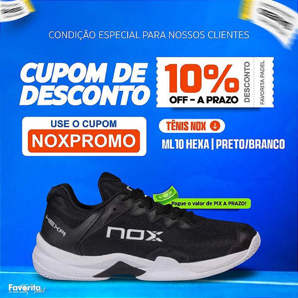 Tênis de Padel ML10 HEXA | NOX Preto/Branco
