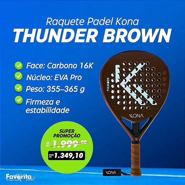 Raquete de Padel Kona THUNDER BROWN