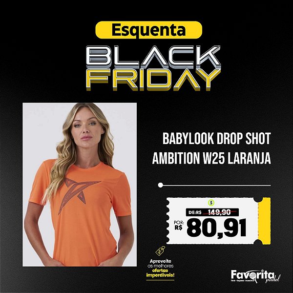 Babylook DROP SHOT Ambition W25 Laranja