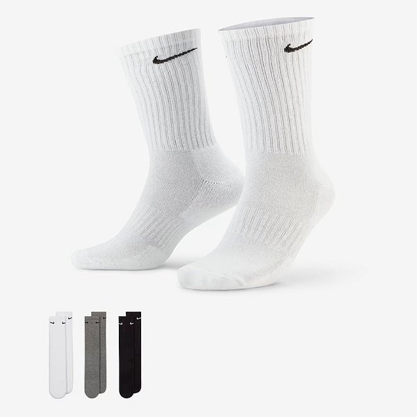 Meia Nike Everyday Cushioned (3 Pares) Unissex
