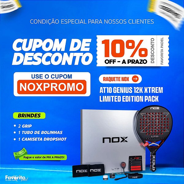 Raquete de Padel Nox AT10 GENIUS 12K XTREM LIMITED EDITION PACK