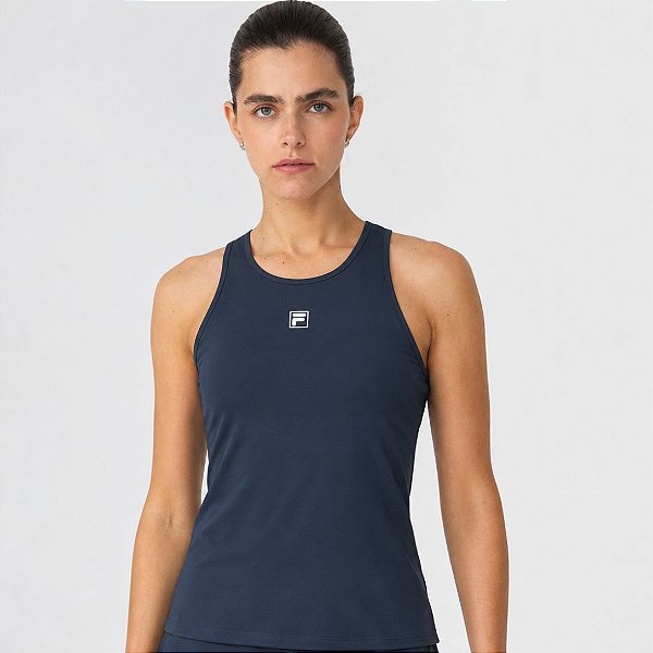 Regata Fila Tennis Basic Feminina Marinho Carbono
