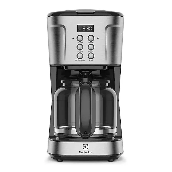 Cafeteira Elétrica Electrolux Digital 38 Xícaras Experience Programável com Timer Cor Inox (ECM30) - 220V