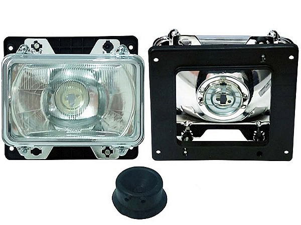 Farol Alto com Aro Lado Direito ou Esquerdo Mercedes MBB Cara Preta - 3318209161