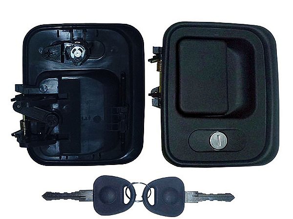 Macaneta Externa Cinza com Chave para Porta Esquerda Mercedes 914C-712C-ELETRONICO/1620/1720/1938LS-BI - 6947607059
