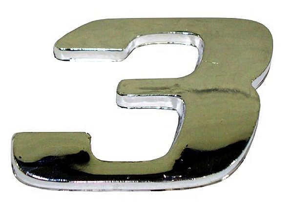 Emblema Cromado Número 3 para Mercedes AXOR/ATEGO - 9438171414