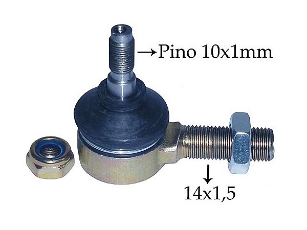 Terminal de Tirante de Câmbio Lado Direito com Pino 10X1.5MM para Mercedes 1933/1938/2628-AXOR 715 - 0009969645
