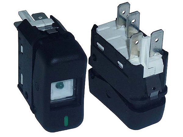 Interruptor Preto 24 Volts 8 Amperes para Mercedes HPN-1935 - 3865457014