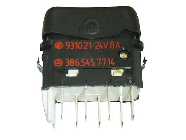 Interruptor Tecla para Luz Farol e Freio Motor Preta - Mercedes 0400/HPN - 3865457714