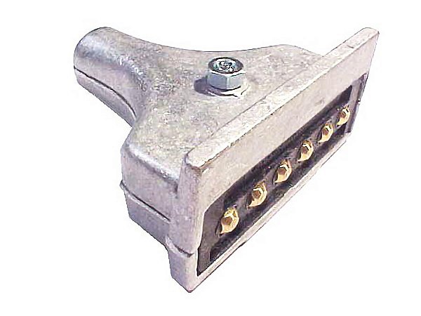 Tomada Macho 6 Pinos para Conexão Elétrica Traseira Mercedes L-1932/1935 Carretas e Reboques - 3505457026