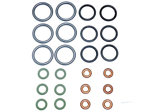 Kit Anéis de Reparo para Bico Injetor 6 Cilindros Mercedes OM906LA/1620/1622/1623/ATEGO/AXOR/Ônibus - 9060170260