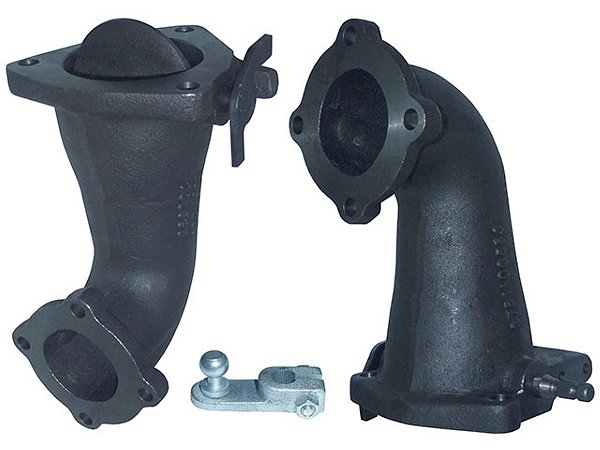 Cotovelo com Flange para Turbina com Freio Quadrado Mercedes OM 366/1418/1618/1621/A - 3761400553