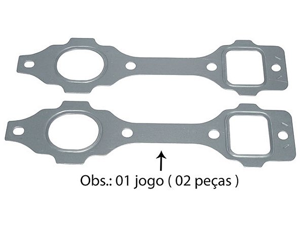 Kit Junta Coletor de Escape com Chapa para Mercedes OM 352 A Turbinado - 3521420280
