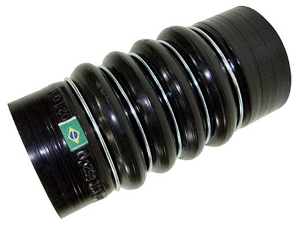 Mangueira Intercooler Preta 85x200mm 5 Anéis para Mercedes OM447 - 0005016182