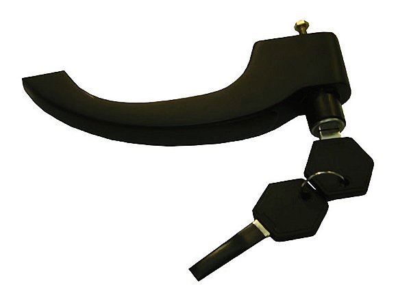Macaneta Externa de Porta Esquerda Preta com Chave para Scania 110/111 - 177965