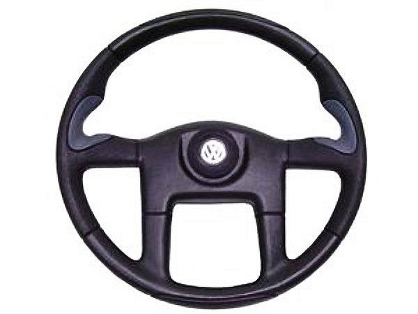 Volante Esportivo Preto e Prata 445MM para Volks Todos Exceto Ônibus Motor Dianteiro - 2RD415651B