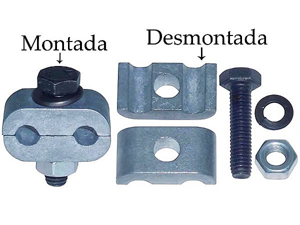 Abraçadeira para 2 Tubos Injetores Completa Volks MWM 229/4/6 Série 10 X-10 - 03873107