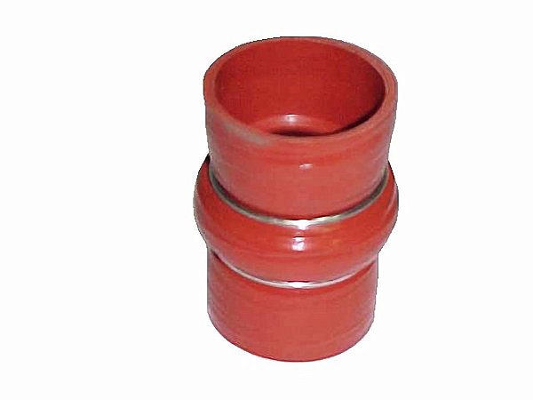 Mangueira Intercooler Vermelha 63x110mm com 2 Anéis para Ford Cargo - 2C456C640AA