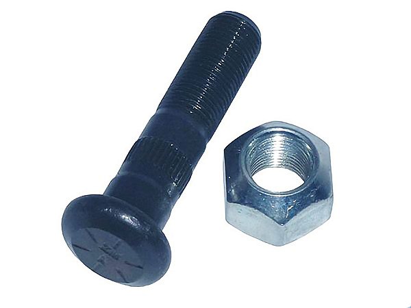Kit Parafuso com Porca para Roda Traseira Esquerda Ford F4000 75 em diante Cabeça Redonda - BD2Y1119