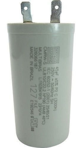 Capacitor 45uf 127v Lavadoras Ge Electrolux Brastemp Consul