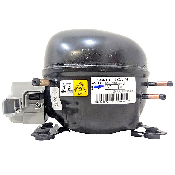 Motor Compressor 1/4 EM2U3115U Embraco Gás R290 127V