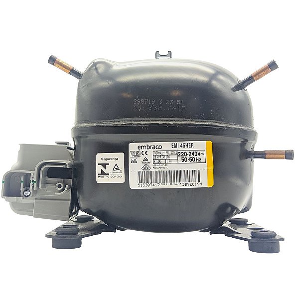 Motor Compressor 1/8 EMI45HER Embraco 420 BTUS Gás R134 220V