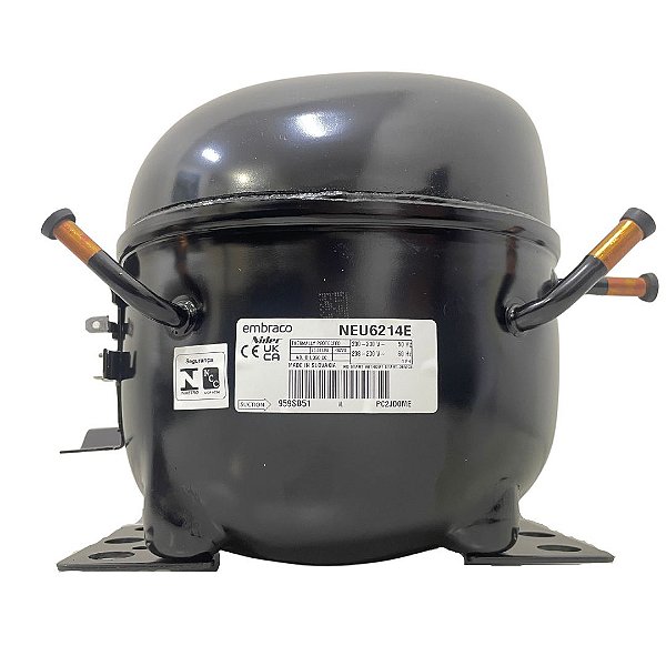 Motor Compressor Aspera 3/4 NEU6214E Embraco 220V Gás R22