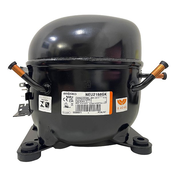 Motor Compressor Aspera 3/4 NEU2168GK Gás R404A Embraco 220V