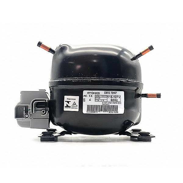 Motor Compressor 1/5 HP EMYS70HEP Gás R134A Embraco 110V