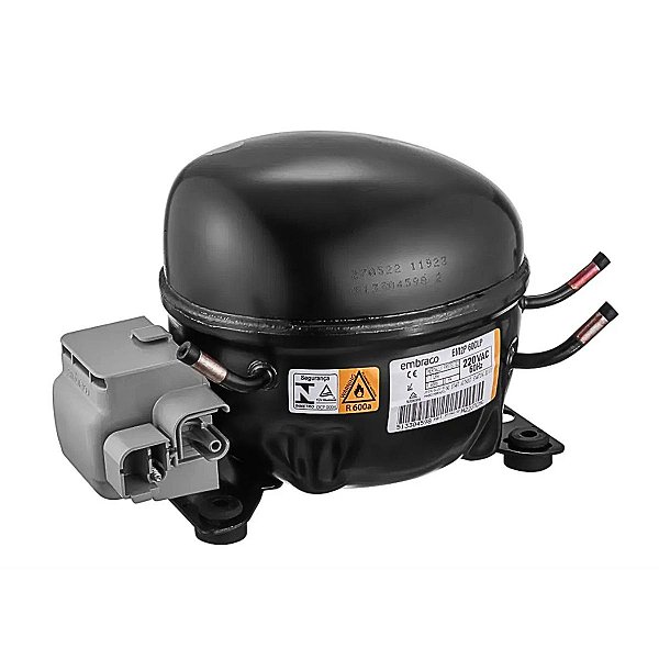Motor Compressor 1/6 HP EM2P60CLP Embraco Gás R600 220V