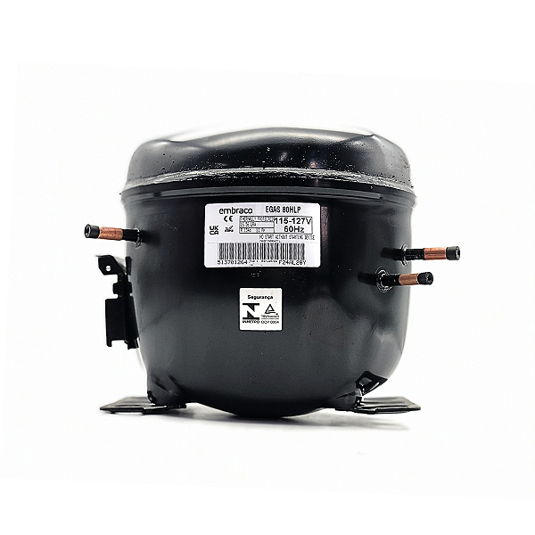 Motor Compressor 1/4+ HP EGAS80HLP Embraco Gás R134A 110V