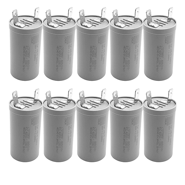 10x Capacitores 15uf 250vac Lavadoras Tanquinhos 127v