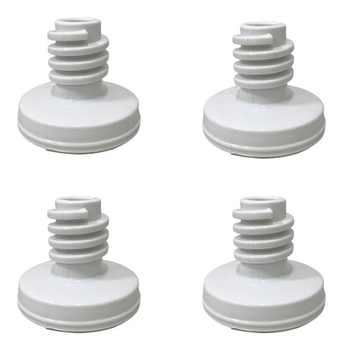 Kit 4x Pés Nivelador Lavadoras Brastemp Consul Original